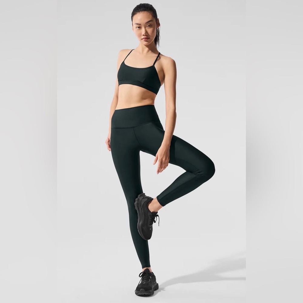 Alo High-Waist Airlift Legging 7/8 | Charcoal Green